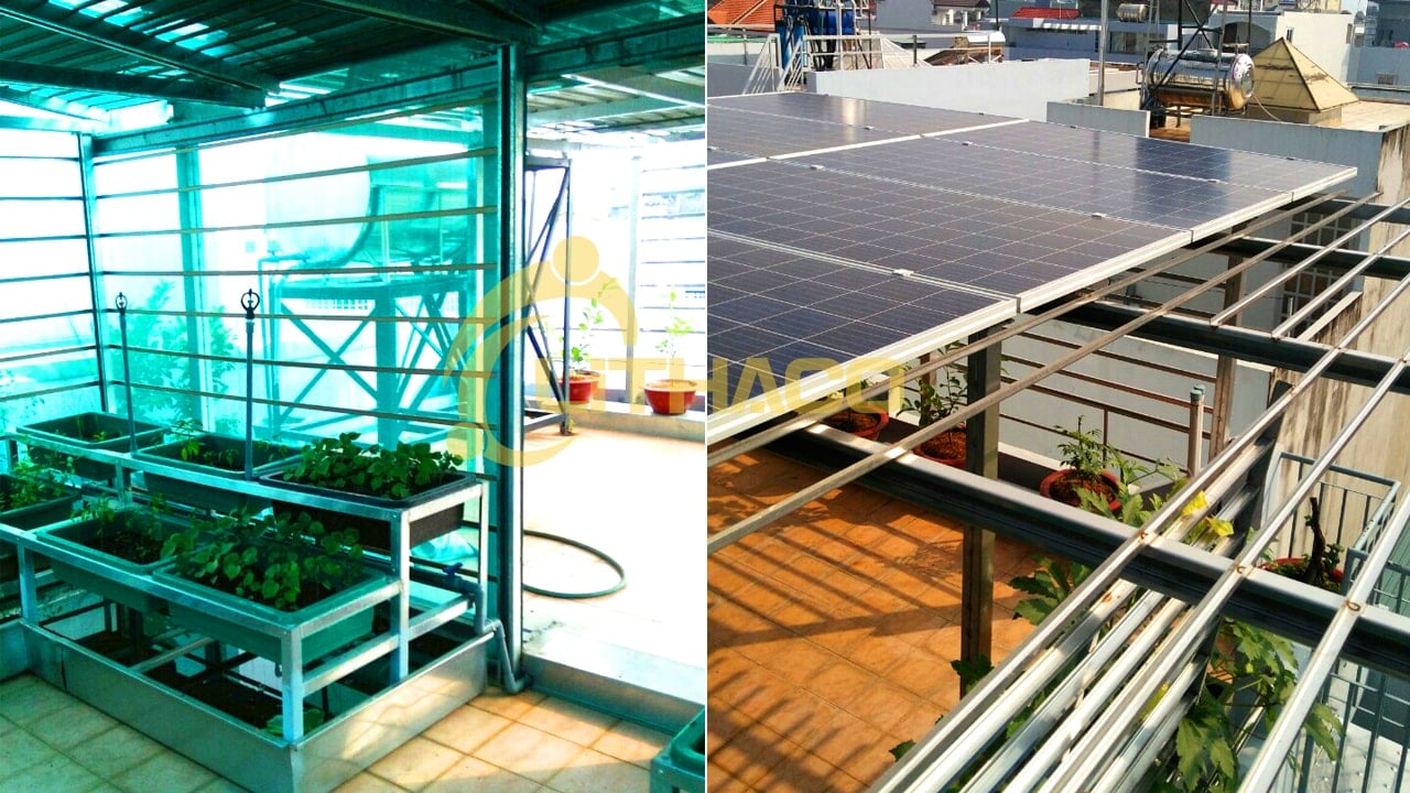 dien mat troi nha anh Thanh Điện mặt trời hòa lưới 5 kWp