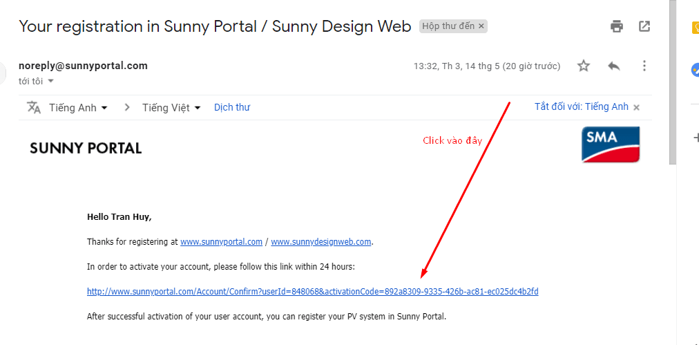 Tạo tài khoản Sunny Portal cài wifi SMA_ Điện mặt trời Lithaco