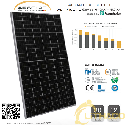 Tấm pin AE Solar 450w