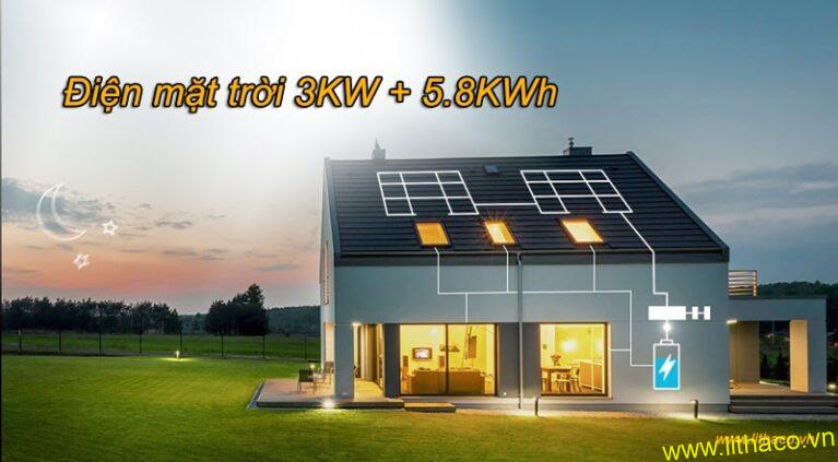 Điện mặt trời mái nhà 3KW với pin tích năng 5.8KWh – giải pháp của LITHACO 1 Điện mặt trời mái nhà 3KW với pin tích năng 5.8KWh – giải pháp của LITHACO
