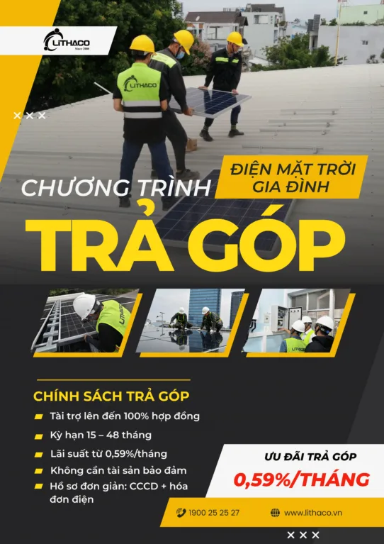 Chương trình lắp đặt điện mặt trời trả góp cho hộ gia đình 1 Chương trình lắp đặt điện mặt trời trả góp cho hộ gia đình