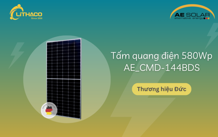 Giới thiệu sản phẩm tấm quang điện 580 Wp hiệu suất cao của AE Solar –  Thương hiệu Đức