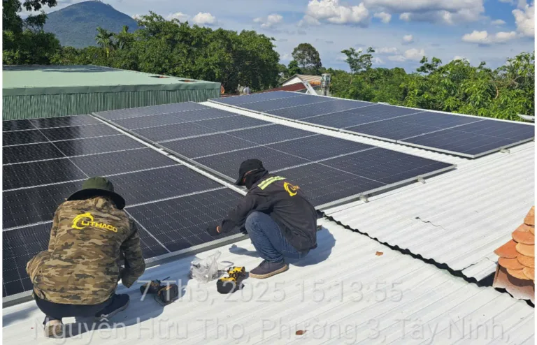 Điện mặt trời 10kWp+Lưu trữ 5kWh Chú Trung Tp.Tây Ninh