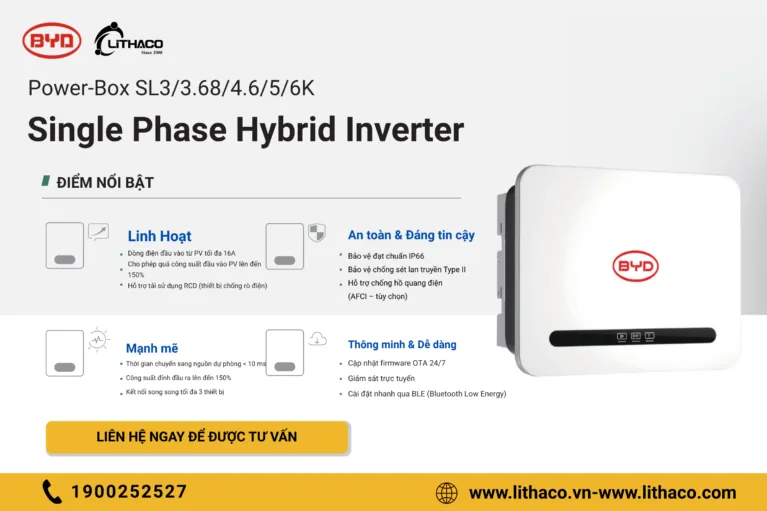 Đánh giá bộ biến tần hybrid một pha BYD Power-Box SL3-6K 1 Đánh giá bộ biến tần hybrid một pha BYD Power-Box SL3-6K