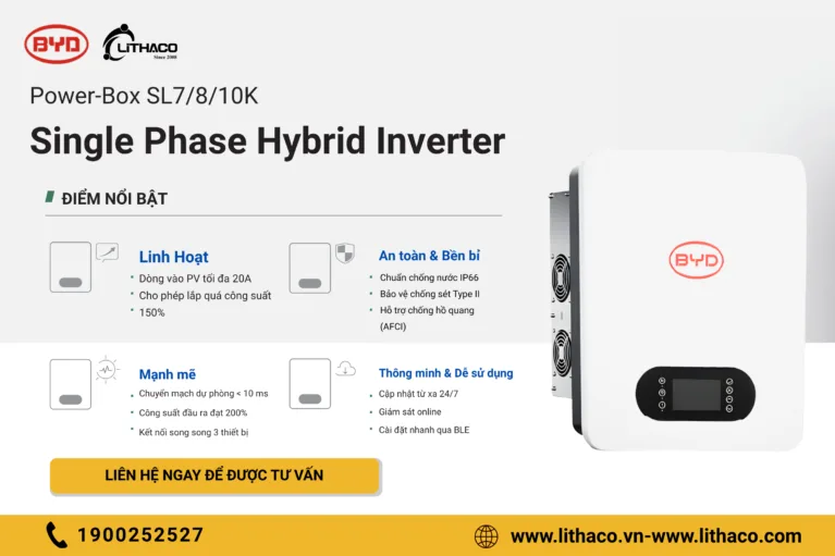 Đánh giá bộ biến tần hybrid một pha BYD Power-Box SL 7-10K