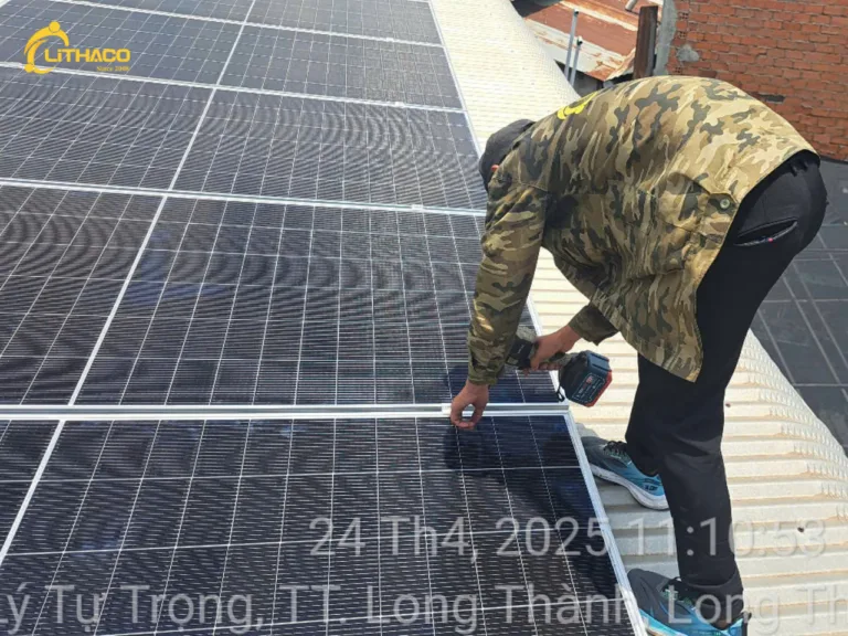 Lắp đặt hoàn thiện hệ thống điện mặt trời có lưu trữ 10.44kWp/10kWh Anh Tước tại Long Thành, Đồng Nai