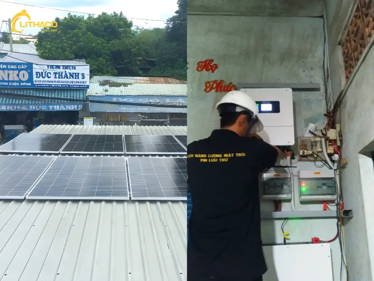 Lắp hoàn thiện hệ thống điện mặt trời có lưu trữ 4.6kWp/5.12kWh Anh Khiển tại Hóc Môn, HCM