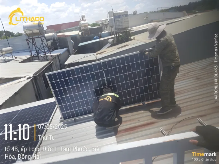 Lắp hoàn thành hệ thống điện mặt trời có lưu trữ công suất 5.8kWp/10kWh Anh Quý Biên Hòa, Đồng Nai