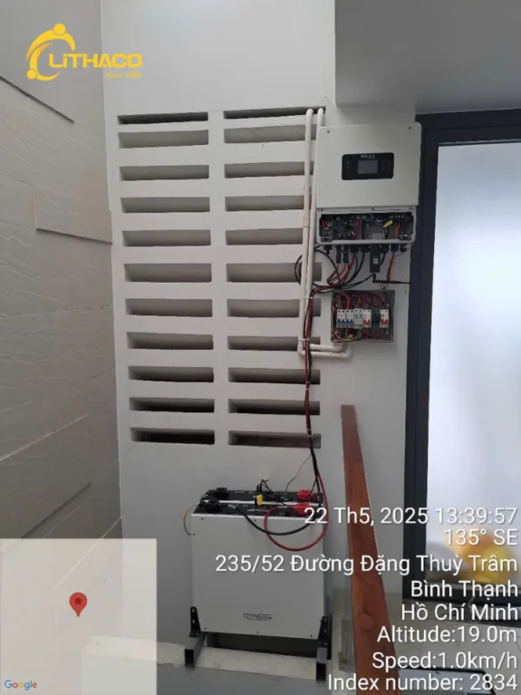 Lắp đặt hoàn thiện hệ thống điện mặt trời có lưu trữ 6.96kWp/10kWh Chị Hiền Tại Bình Thạnh – HCM 2 Lắp đặt hoàn thiện hệ thống điện mặt trời có lưu trữ 6.96kWp/10kWh Chị Hiền Tại Bình Thạnh – HCM