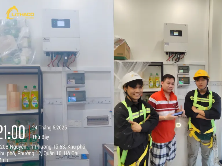 Lắp đặt hoàn thiện hệ thống điện mặt trời có lưu trữ 3,5kWp/14,34kWh Anh Tuấn Anh tại Quận 10- HCM 2 Lắp đặt hoàn thiện hệ thống điện mặt trời có lưu trữ 3,5kWp/14,34kWh Anh Tuấn Anh tại Quận 10- HCM