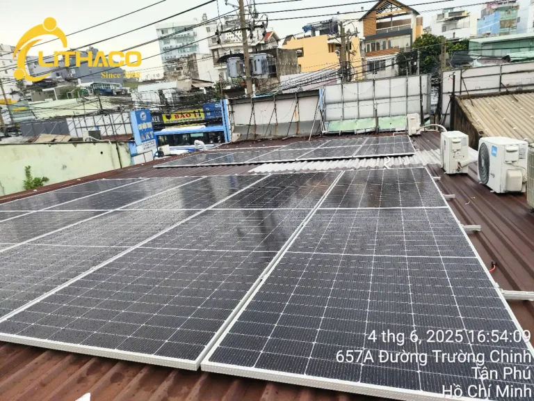 Điện mặt trời có lưu trữ 10kWp/5kWh Anh Tánh Tân Phú, TPHCM
