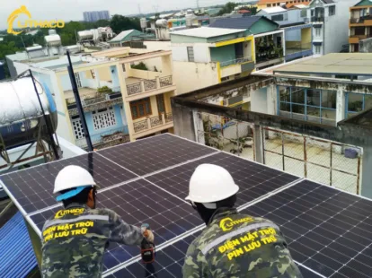 LITHACO hoàn thiện hệ thống điện mặt trời có lưu trữ 8.12kWp/5kWh Anh Phước tại Quận 8, TP.HCM