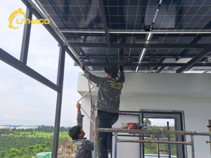 LITHACO hoàn thiện hệ thống điện mặt trời có lưu trữ 11.7kWp/10kWh – 1 pha cho chị Trinh tại Đồng Nai