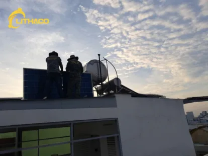 LITHACO hoàn thiện hệ thống điện mặt trời có lưu trữ 5.85kWp/15kWh cho anh Nhã tại Phường Rạch Ông, TP.HCM