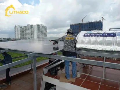 LITHACO hoàn thiện hệ thống điện mặt trời có lưu trữ 8.12kWp/10kWh – 3 pha anh Hồng tại Phường Cát Lái, TP.HCM