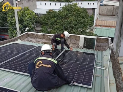 LITHACO hoàn thiện hệ thống điện mặt trời có lưu trữ 8.12kWp/6kW/10kWh Chị Phước tại Dĩ An, Bình Dương