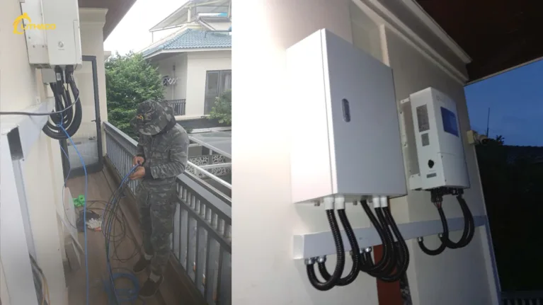 LITHACO hoàn thiện hệ thống điện mặt trời có lưu trữ 6.96kWp/6kW/10.24kWh chị Phúc tại Quận 12, TP.HCM