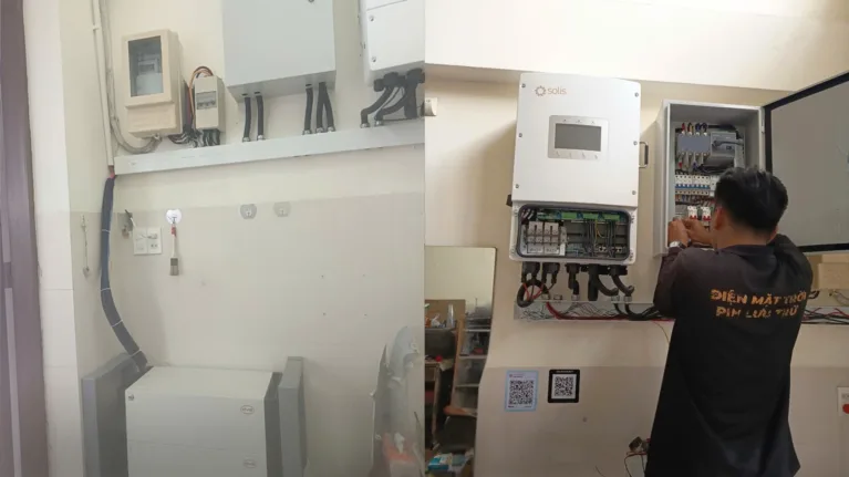 LITHACO hoàn thiện hệ thống điện mặt trời có lưu trữ 8.19kWp/10kWh – 3 pha cho chị Hà tại Phường An Lạc, TP.HCM