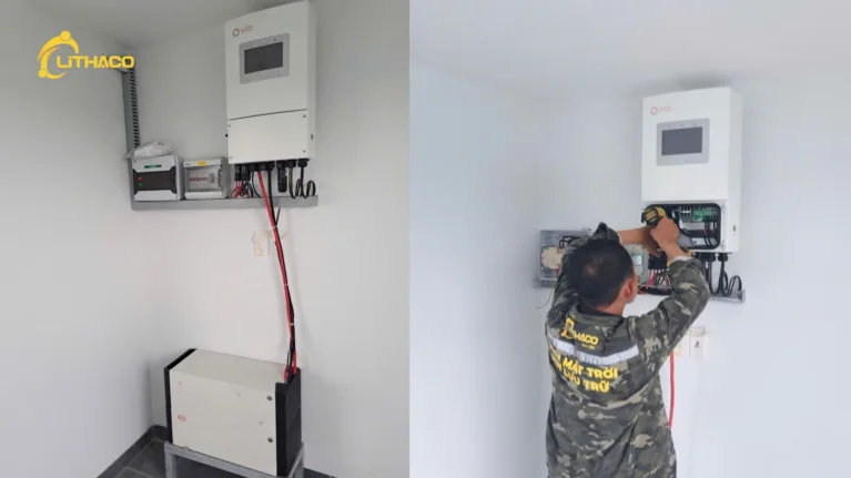 LITHACO hoàn thiện hệ thống điện mặt trời có lưu trữ 11.7kWp/10kWh – 1 pha cho chị Trinh tại Đồng Nai