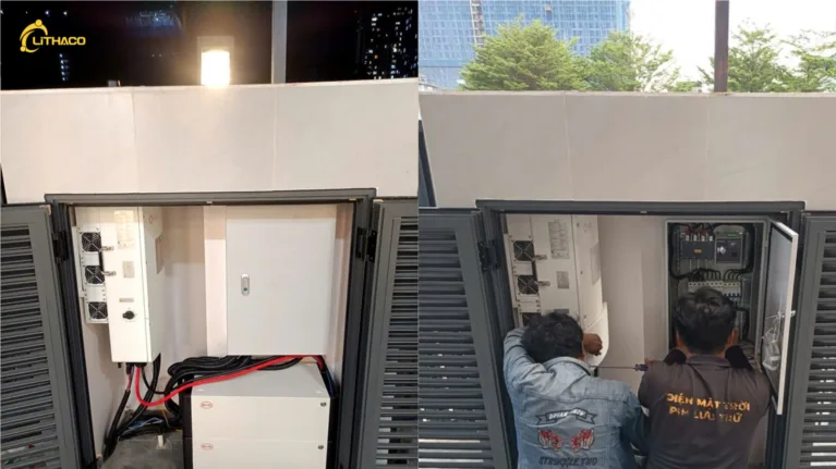 LITHACO hoàn thiện hệ thống điện mặt trời có lưu trữ 8.12kWp/10kWh – 3 pha anh Hồng tại Phường Cát Lái, TP.HCM