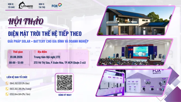 THÔNG CÁO BÁO CHÍ: Hội thảo Điện Mặt Trời Thế Hệ Tiếp Theo – Solar + Battery | LITHACO 1 THÔNG CÁO BÁO CHÍ: Hội thảo Điện Mặt Trời Thế Hệ Tiếp Theo – Solar + Battery | LITHACO