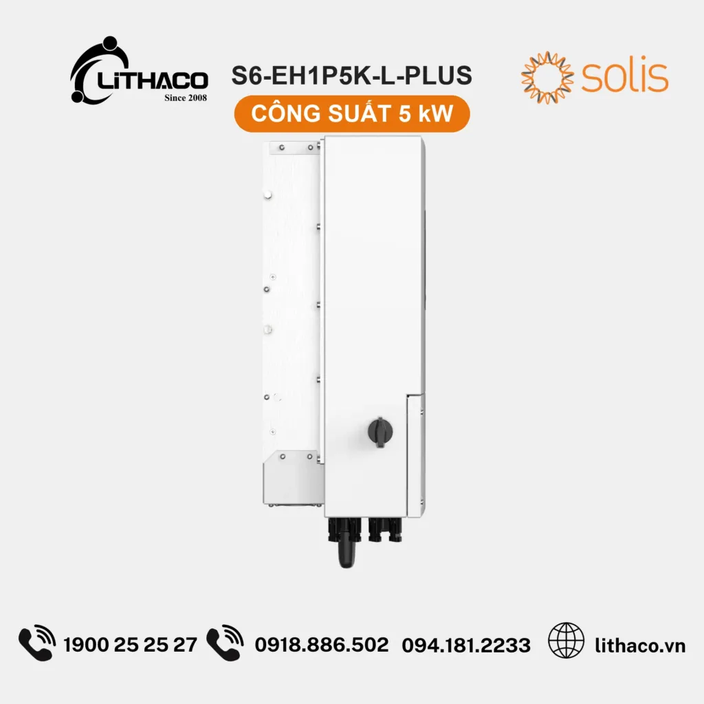 Biến Tần Hybrid Solis S6-EH1P5K-L-PLUS 5kW 1 Pha 3 Biến Tần Hybrid Solis S6-EH1P5K-L-PLUS 5kW 1 Pha
