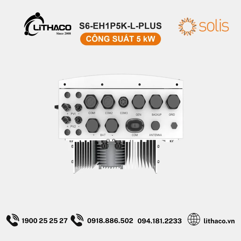 Biến Tần Hybrid Solis S6-EH1P5K-L-PLUS 5kW 1 Pha 4 Biến Tần Hybrid Solis S6-EH1P5K-L-PLUS 5kW 1 Pha