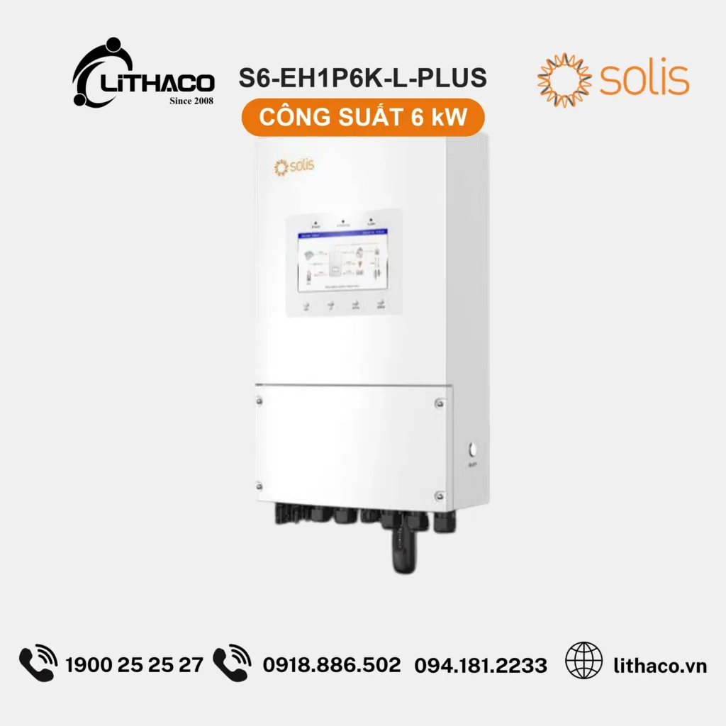 Biến Tần Hybrid Solis S6-EH1P6K-L-PLUS 6kW 1 Pha 2 Biến Tần Hybrid Solis S6-EH1P6K-L-PLUS 6kW 1 Pha