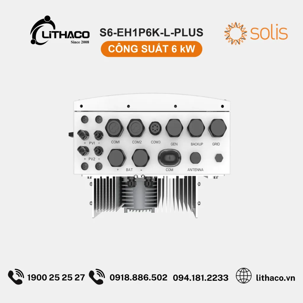 Biến Tần Hybrid Solis S6-EH1P6K-L-PLUS 6kW 1 Pha 4 Biến Tần Hybrid Solis S6-EH1P6K-L-PLUS 6kW 1 Pha