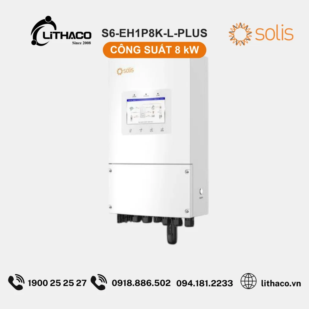 Biến Tần Hybrid Solis S6-EH1P8K-L-PLUS 8kW 1 Pha 2 Biến Tần Hybrid Solis S6-EH1P8K-L-PLUS 8kW 1 Pha