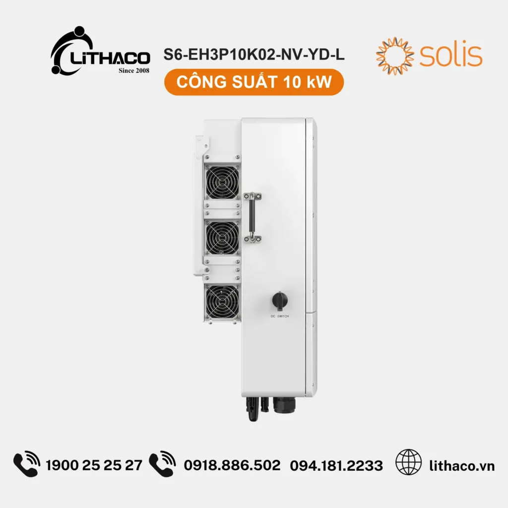 Biến Tần Hybrid Solis S6-EH3P10K02-NV-YD-L 10kW 3 Pha 3 Biến Tần Hybrid Solis S6-EH3P10K02-NV-YD-L 10kW 3 Pha