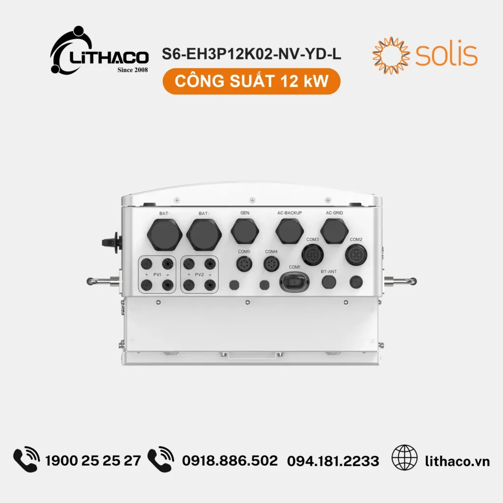 Biến Tần Hybrid Solis S6-EH3P12K02-NV-YD-L 12kW 3 Pha 4 Biến Tần Hybrid Solis S6-EH3P12K02-NV-YD-L 12kW 3 Pha