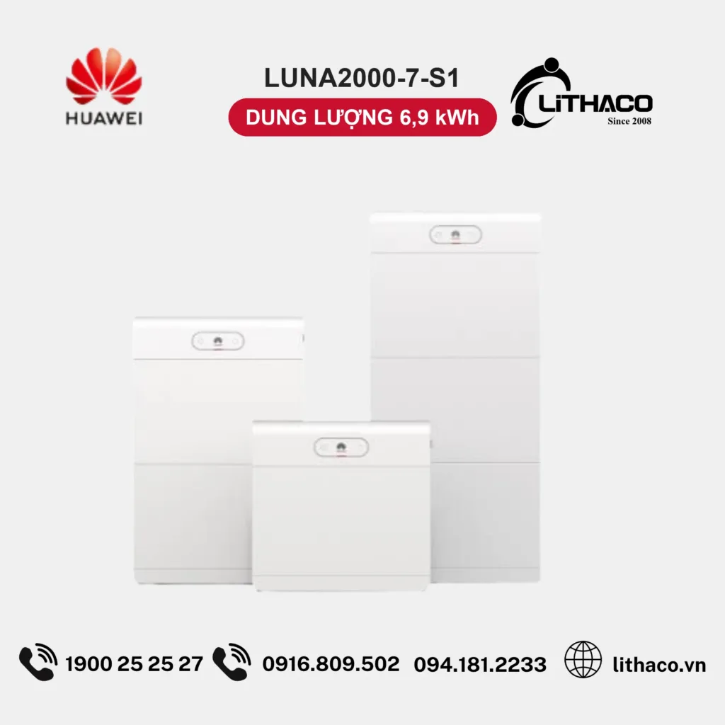 Pin Lưu Trữ Huawei LUNA2000-7-S1 6,9kWh 2 Pin Lưu Trữ Huawei LUNA2000-7-S1 6,9kWh